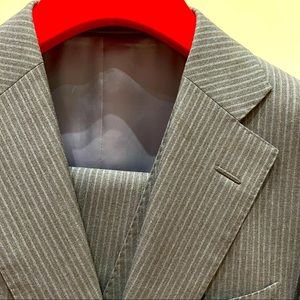 Suitsupply 3 Piece Pinstripe Suit with Double Breasted Vest